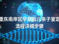 重庆南岸区孕期胎儿亲子鉴定流程详细步骤