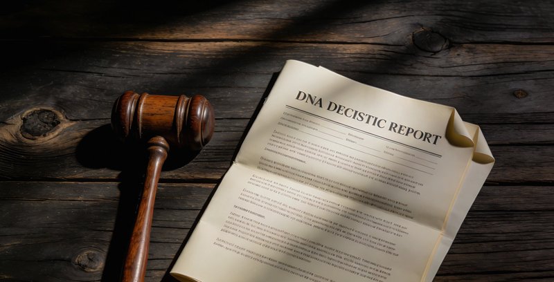 医生和女性在诊室共同查看基因检