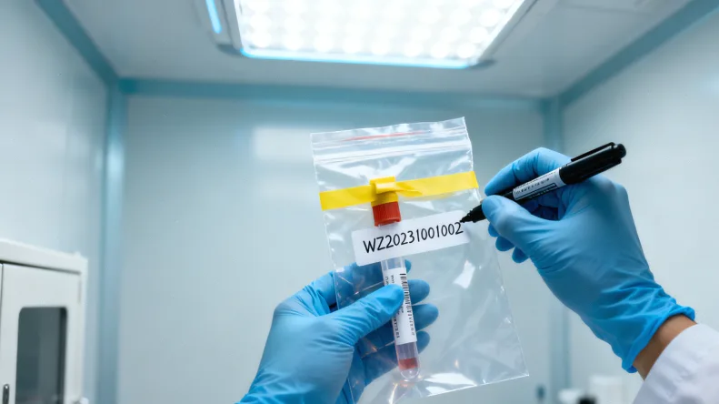 血液样本在实验室进行ctDNA基因测序分析场景