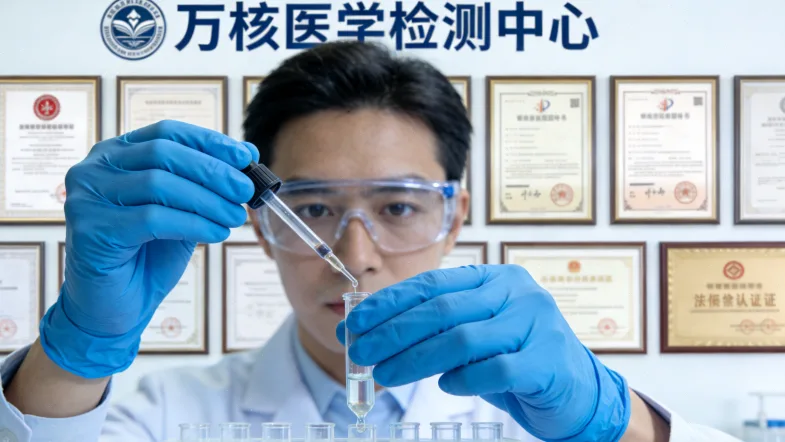 医生与患者共同查看检测报告的场景