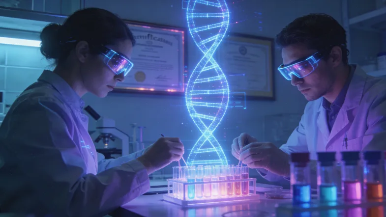 抽血进行液体活检的场景图