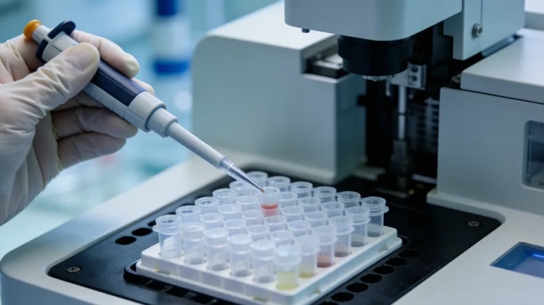 医生与患者共同查看检测报告的场景