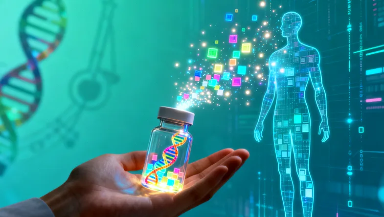 一张形象的人体脊柱与HLA分子结构对比示意图