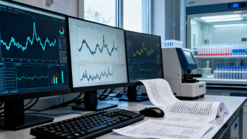 医生向患者解释血液检测报告