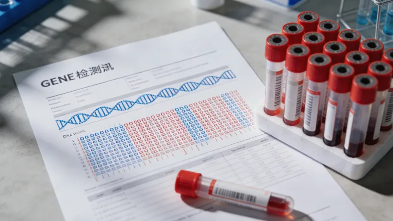 一份模拟的RAS基因检测报告单特写