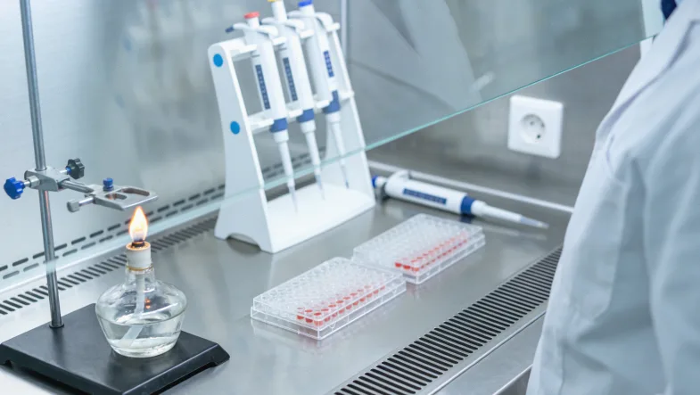 基因检测报告与卵巢癌病理切片图像对比示意图