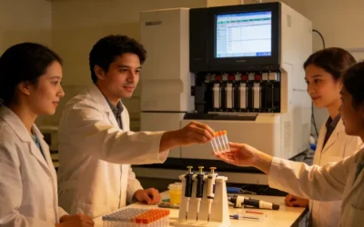 一位女性患者与医生在诊室内认真交谈