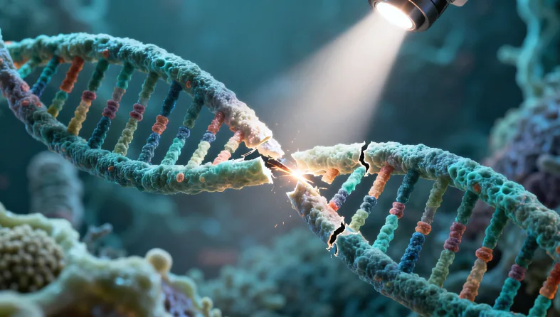 显微镜下显示的大小不均的血小板，可见巨大血小板