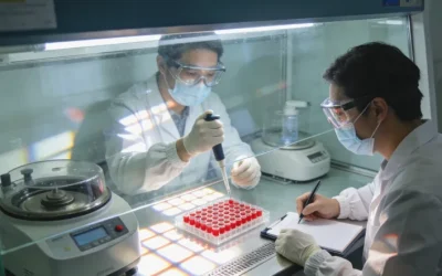 医生与患者家属沟通基因检测报告