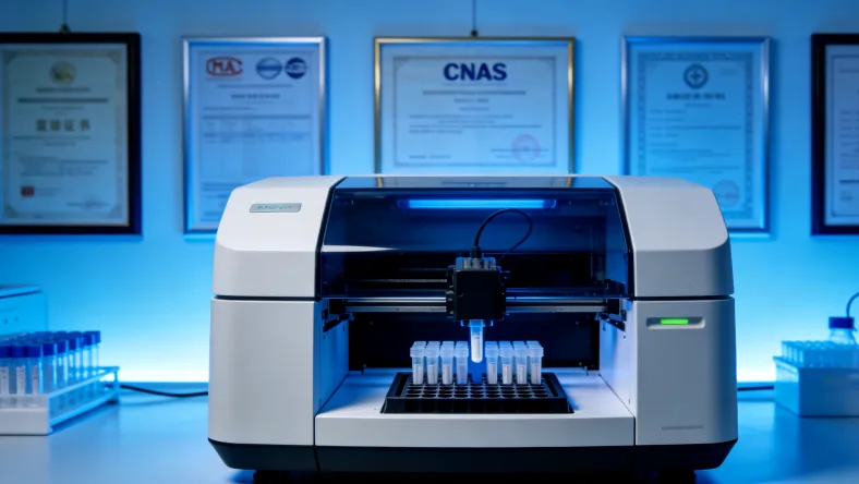 医生用超声仪为患者进行肝穿刺引导示意图