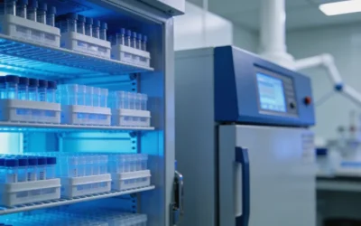 医生与患者讨论血液基因检测报告