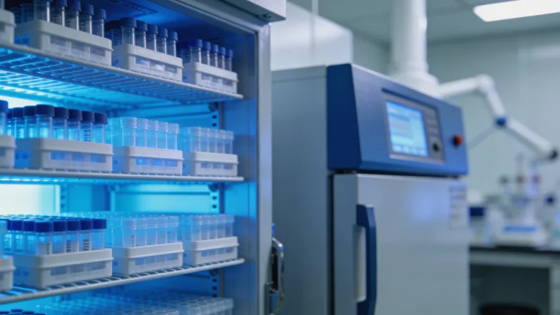 医生与患者讨论血液基因检测报告