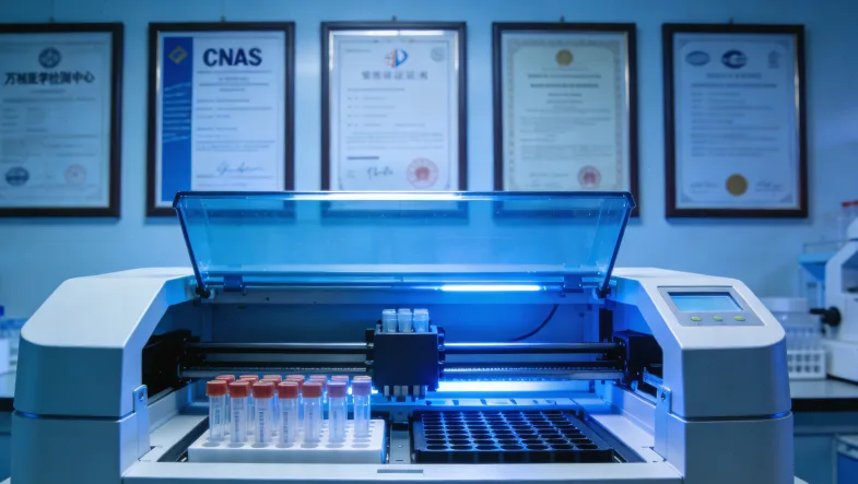 超声屏幕显示腹水及穿刺针路径示意图