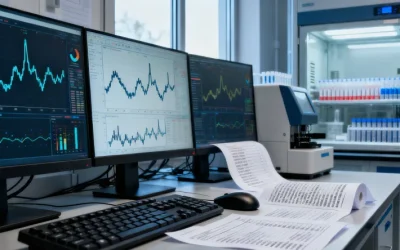 一位女性正在查看她的21基因检测报告单