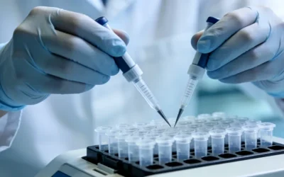 一位女性患者正在与医生讨论基因检测报告