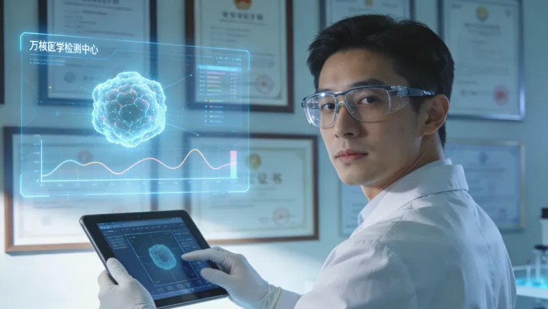 KI-67免疫组化染色图片，显示棕色的阳性增殖细胞