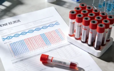 病理医生在显微镜下观察乳腺癌细胞切片