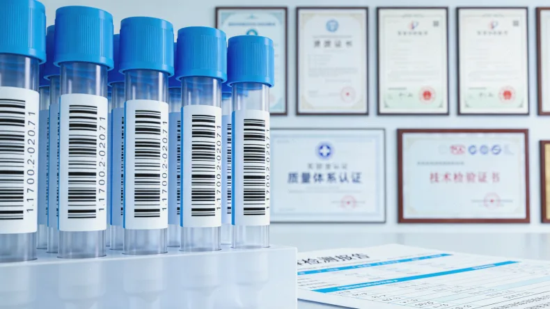 病理切片下显示的脉管癌栓示意图