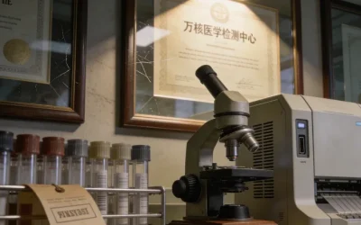 显微镜下肿瘤细胞IHC染色显示MLH1蛋白缺失