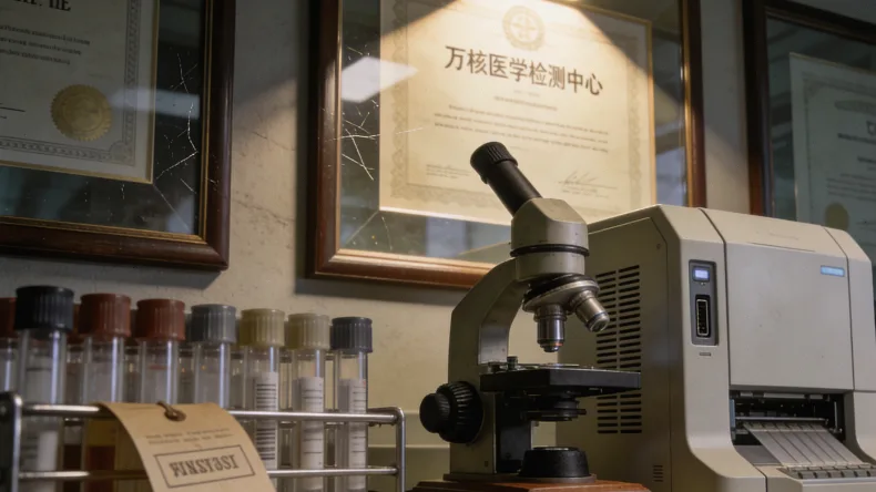 显微镜下肿瘤细胞IHC染色显示MLH1蛋白缺失