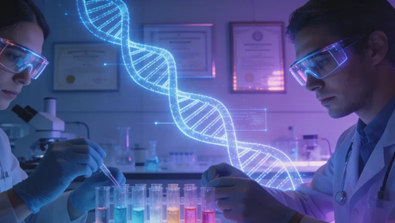 基因检测报告图表特写