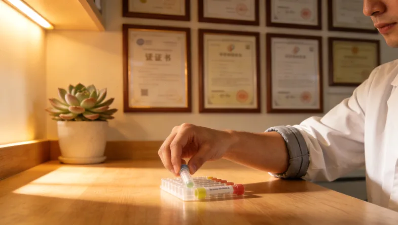 医生正在为患者抽取静脉血样本