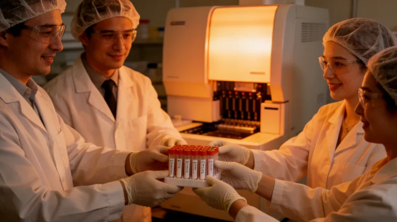 一张显示“阳性”结果的基因检测报告局部特写