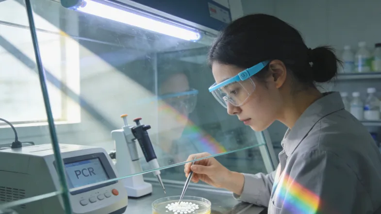 医生与患者讨论家族树状图