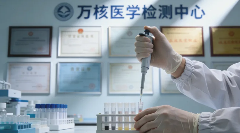 一位女性正在查看基因检测报告,表情凝重