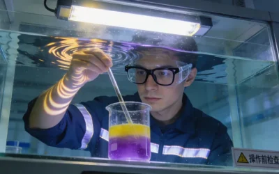 FISH检测原理示意图：显示ROS1基因断裂前后荧光信号的变化