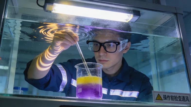 FISH检测原理示意图：显示ROS1基因断裂前后荧光信号的变化