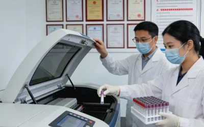 病理医生在显微镜下评估肿瘤细胞含量