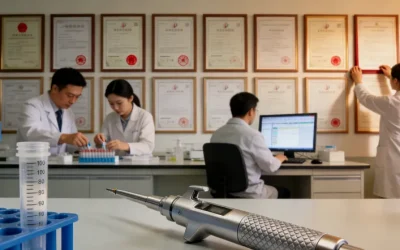 病理医生在显微镜下评估肿瘤组织