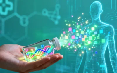 男性染色体核型图，箭头指向Y染色体