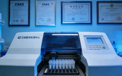 病理医生在显微镜下评估肿瘤组织含量