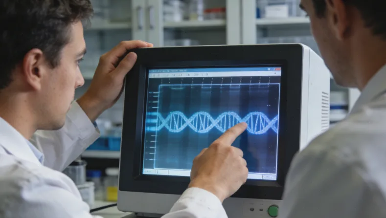 显微镜下的肿瘤组织切片与血液样本对比图