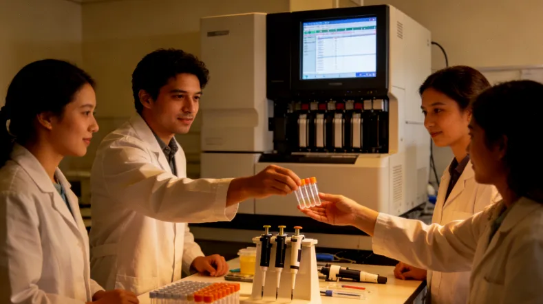 胸水离心制备细胞块过程示意图