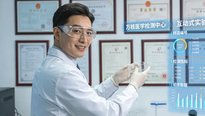 临床医生与患者沟通检测方案的场景