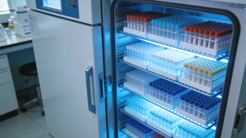 患者在家自测血压的场景图