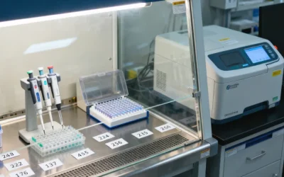 医生与患者共同查看基因检测报告示意图