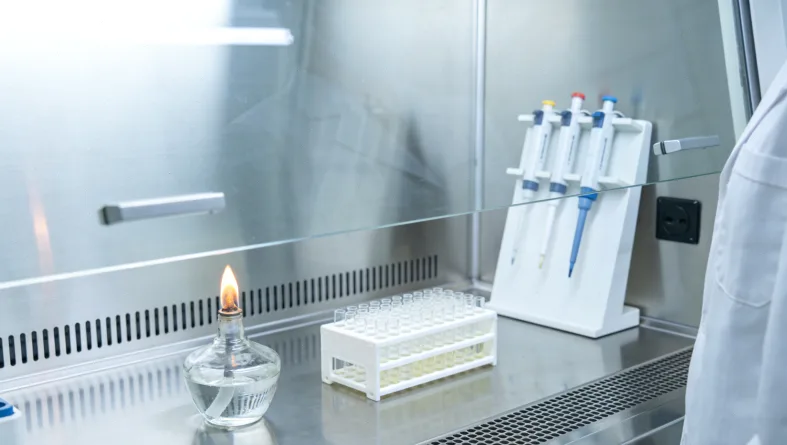 医生与乳腺癌患者查看基因检测报告示意图