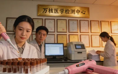 医生与术后患者在病房讨论基因检测报告