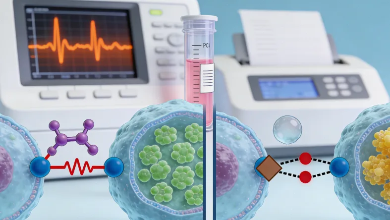 病理医生在显微镜下评估肿瘤组织切片