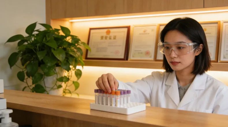 实验室技术人员正在进行DNA提取操作