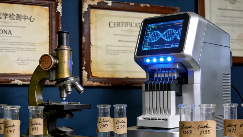 基因检测报告样本关键部分特写