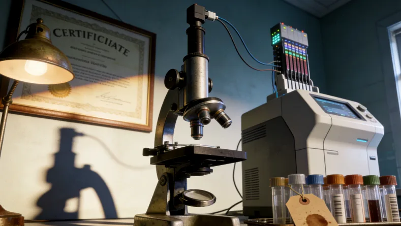 DNA双螺旋结构示意图,突出显示特定基因位点