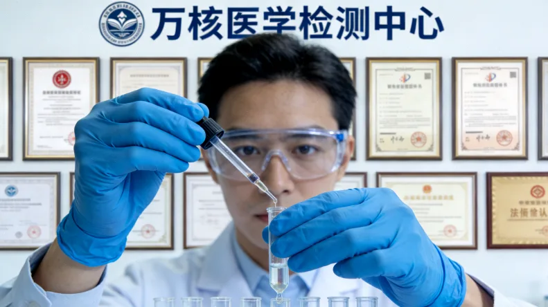 一位患者手持基因检测报告，表情关切