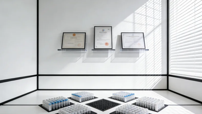 基因检测报告与医保卡并排放置的特写