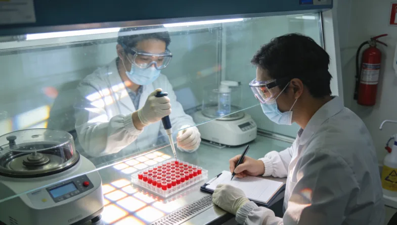 医生在CT引导下进行肿瘤穿刺活检