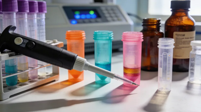 基因检测报告与药品说明书并列摆放